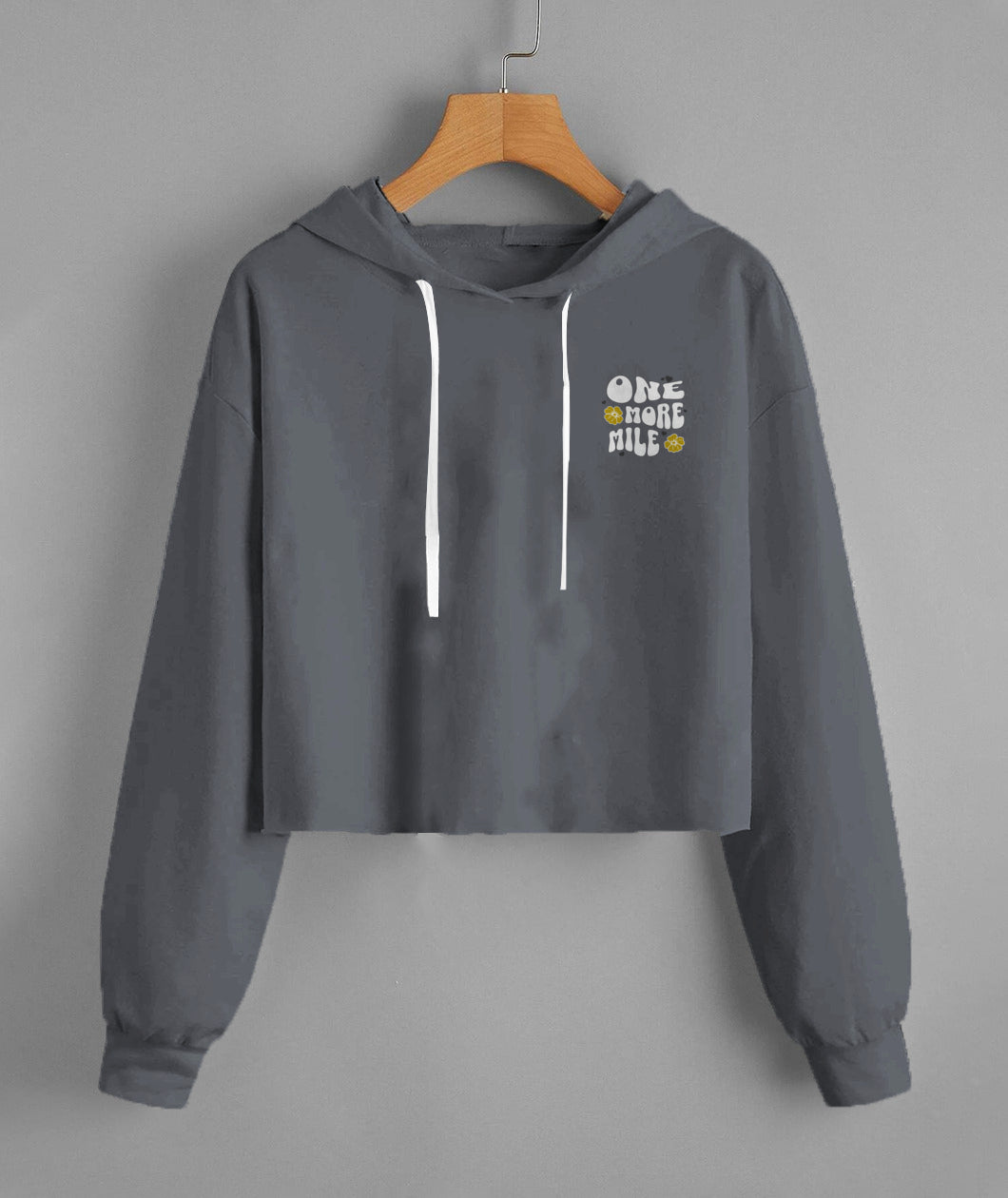 "One More Mile" Lady's Fleece Cropped Hoodie 